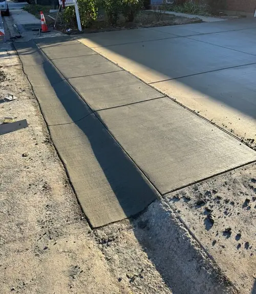 Concrete sidewalk repair work in Providence Rhode Island